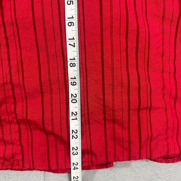 CJ Banks Womens Button Up Top Stripes Red Plus Size 1X - Picture 9 of 11